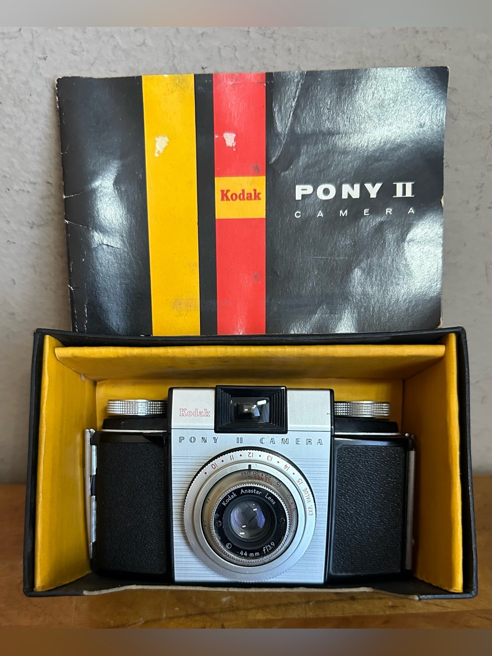 Vintage Kodak Pony II 35mm Film Compact Viewfinder Camera w/ 44mm Anastar Lens